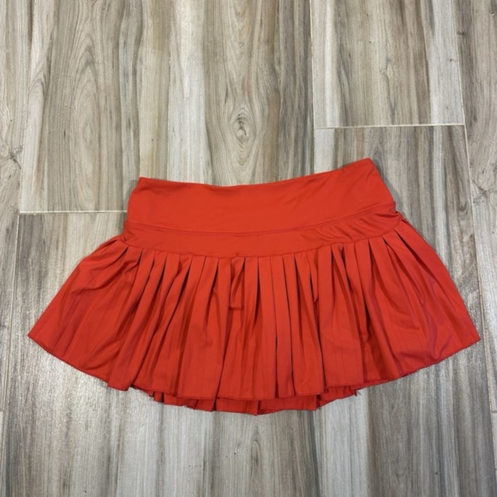 Gold Hinge Women's Pleated Tennis Pickleball Skirt Skort Sz Large Red‎ Active